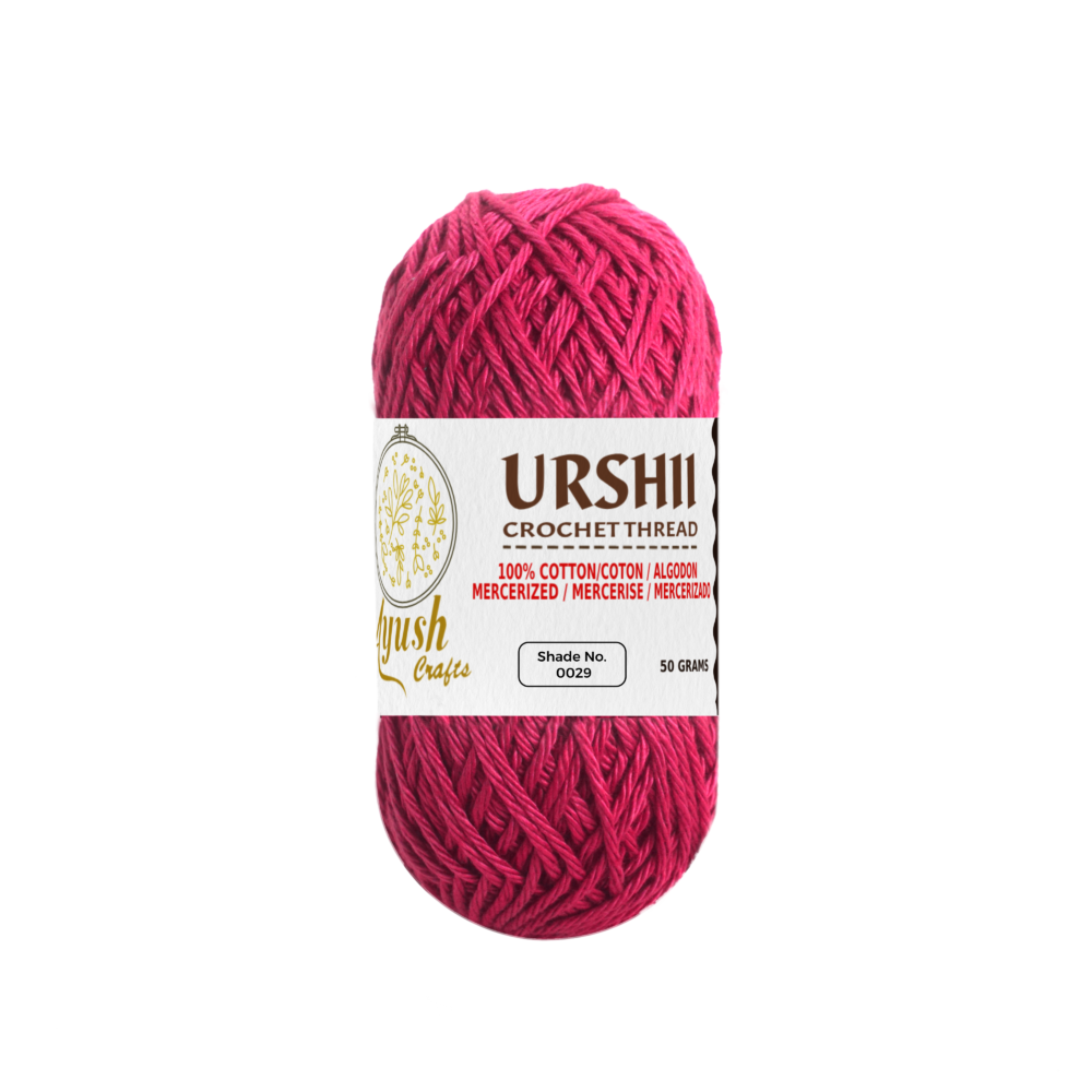 Ayush Crafts URSHII 100% Mercerized Cotton Thread – Soft & Durable 4-Ply Yarn for Hand Knitting, Crochet, Quilting & Embroidery | 50g Craft Ball (0029)