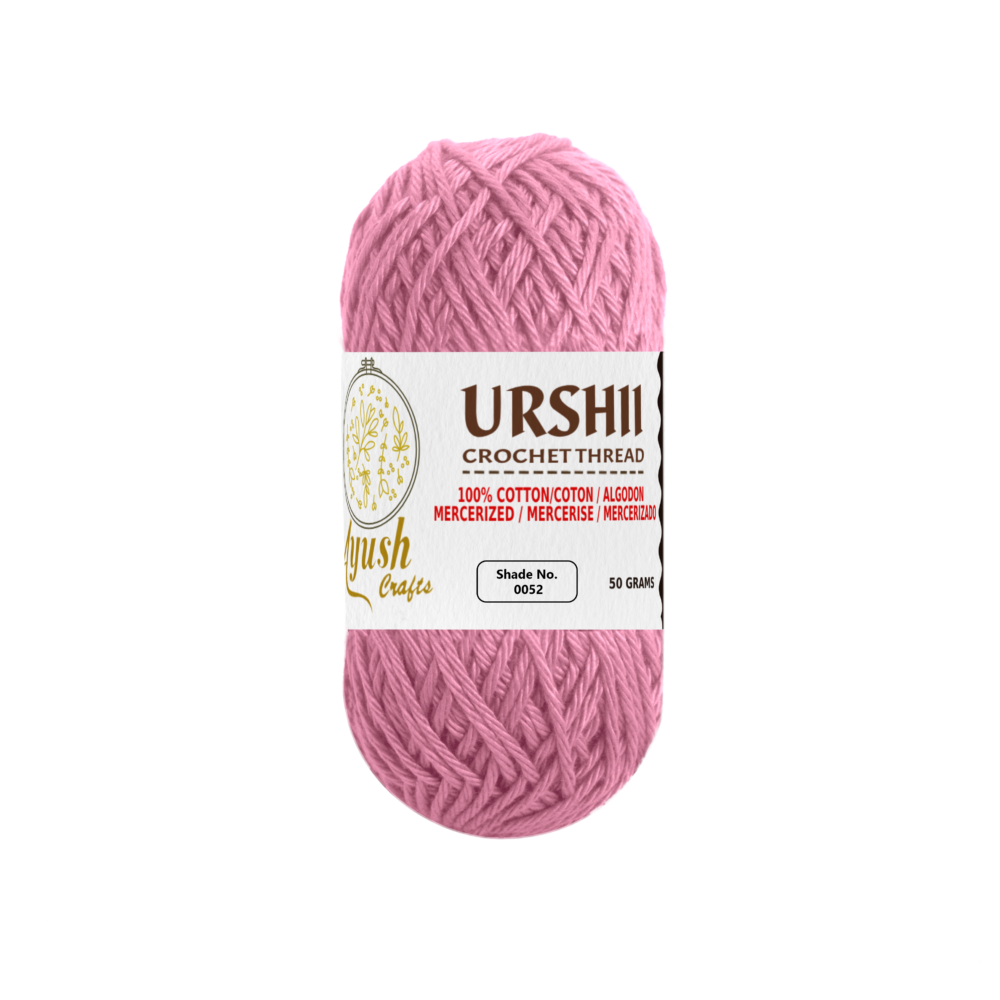 Ayush Crafts URSHII 100% Mercerized Cotton Thread – Soft & Durable 4-Ply Yarn for Hand Knitting, Crochet, Quilting & Embroidery | 50g Craft Ball (0052)