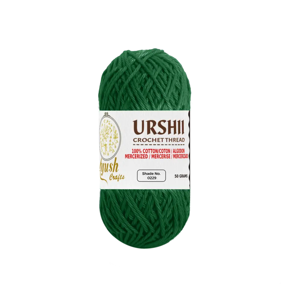 Ayush Crafts URSHII 100% Mercerized Cotton Thread – Soft & Durable 4-Ply Yarn for Hand Knitting, Crochet, Quilting & Embroidery | 50g Craft Ball (0229)