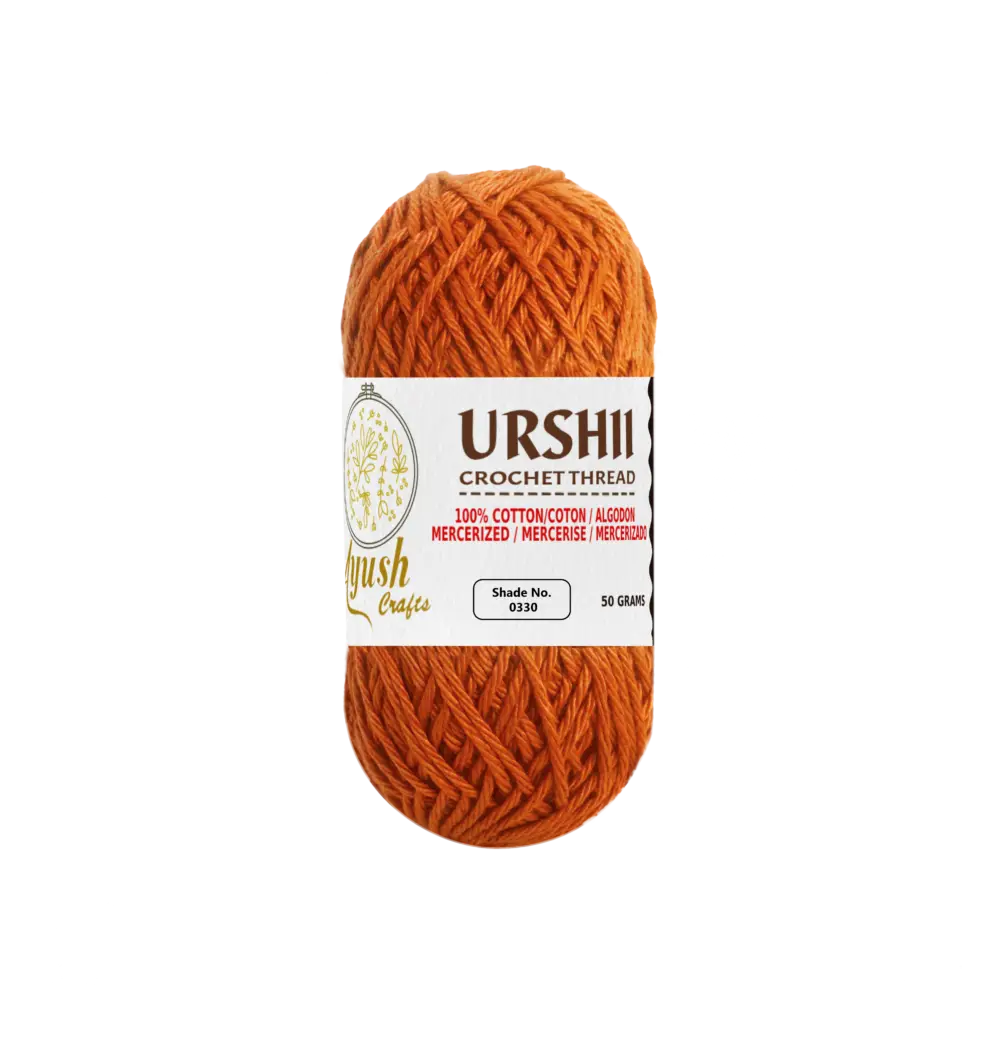 Ayush Crafts URSHII 100% Mercerized Cotton Thread – Soft & Durable 4-Ply Yarn for Hand Knitting, Crochet, Quilting & Embroidery | 50g Craft Ball (0330)