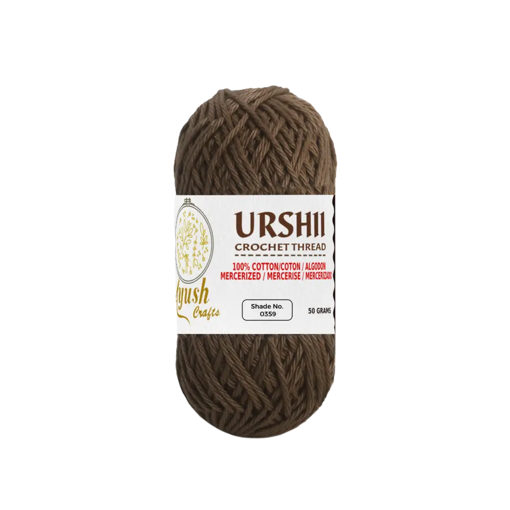 Ayush Crafts URSHII 100% Mercerized Cotton Thread – Soft & Durable 4-Ply Yarn for Hand Knitting, Crochet, Quilting & Embroidery | 50g Craft Ball (0359)