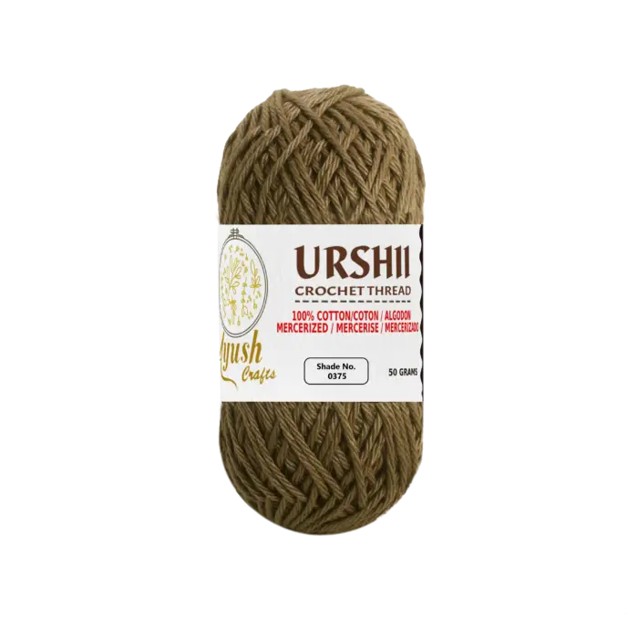 Ayush Crafts URSHII 100% Mercerized Cotton Thread – Soft & Durable 4-Ply Yarn for Hand Knitting, Crochet, Quilting & Embroidery | 50g Craft Ball (0375)