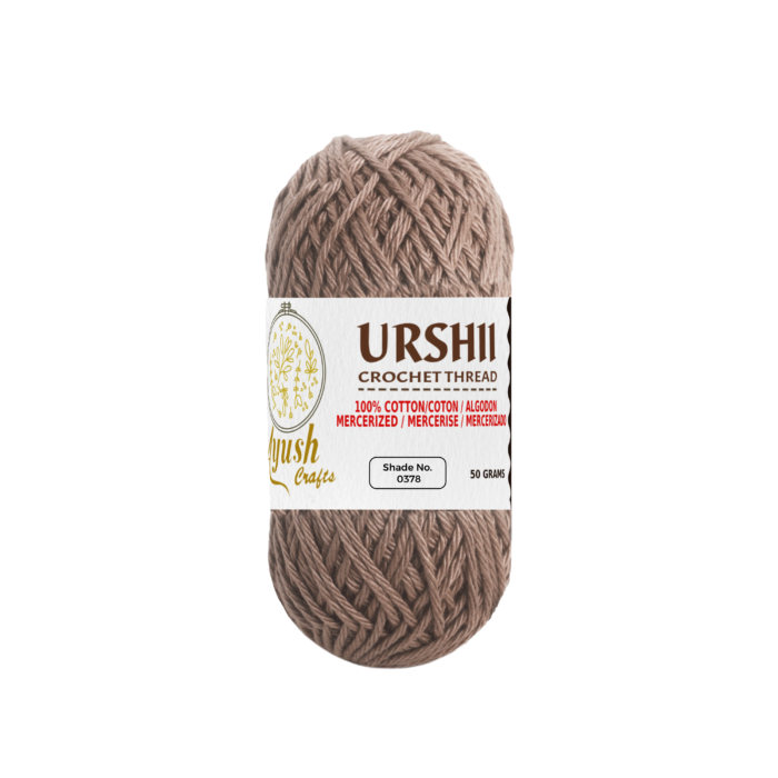 Ayush Crafts URSHII 100% Mercerized Cotton Thread – Soft & Durable 4-Ply Yarn for Hand Knitting, Crochet, Quilting & Embroidery | 50g Craft Ball (0378)