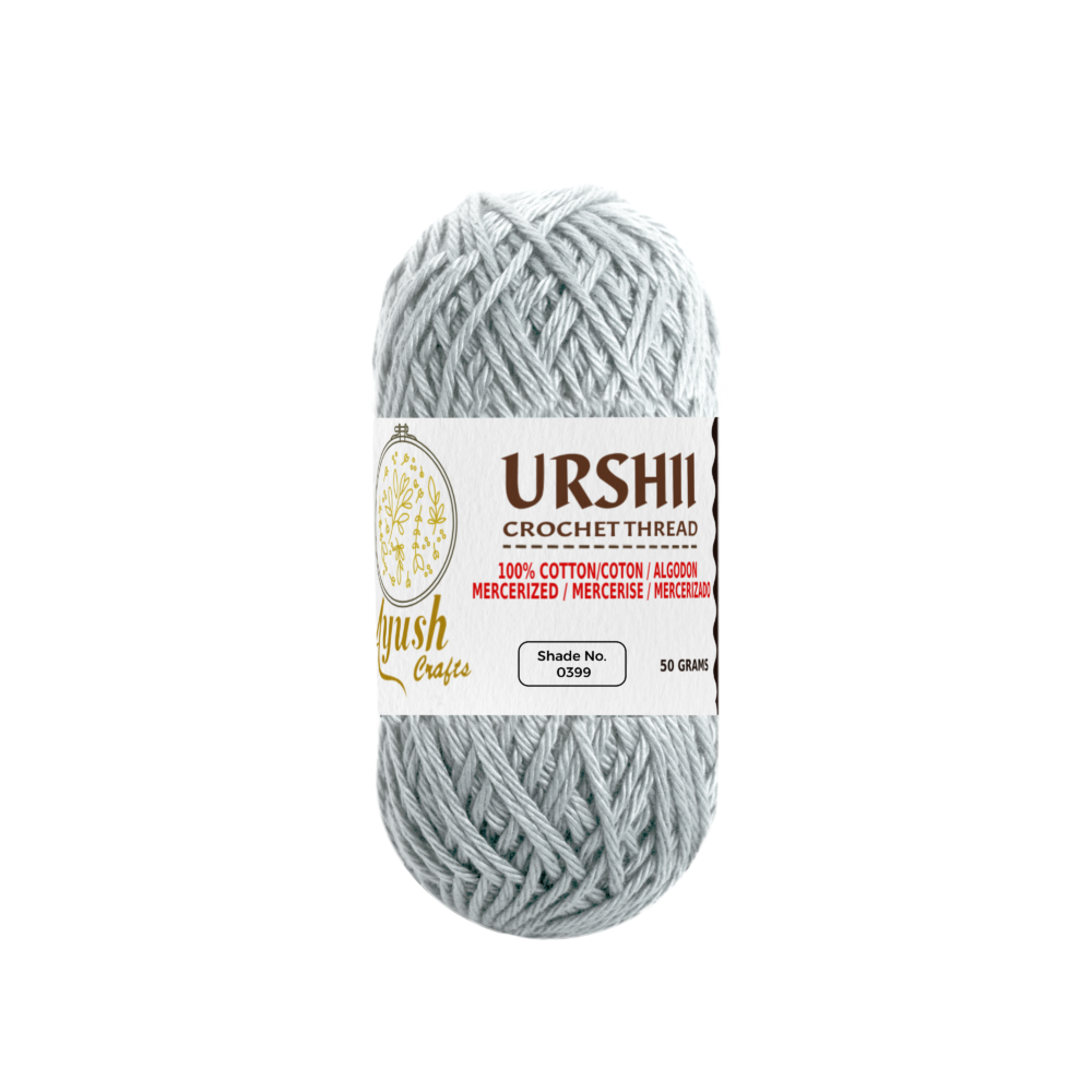 Ayush Crafts URSHII 100% Mercerized Cotton Thread – Soft & Durable 4-Ply Yarn for Hand Knitting, Crochet, Quilting & Embroidery | 50g Craft Ball (0399)