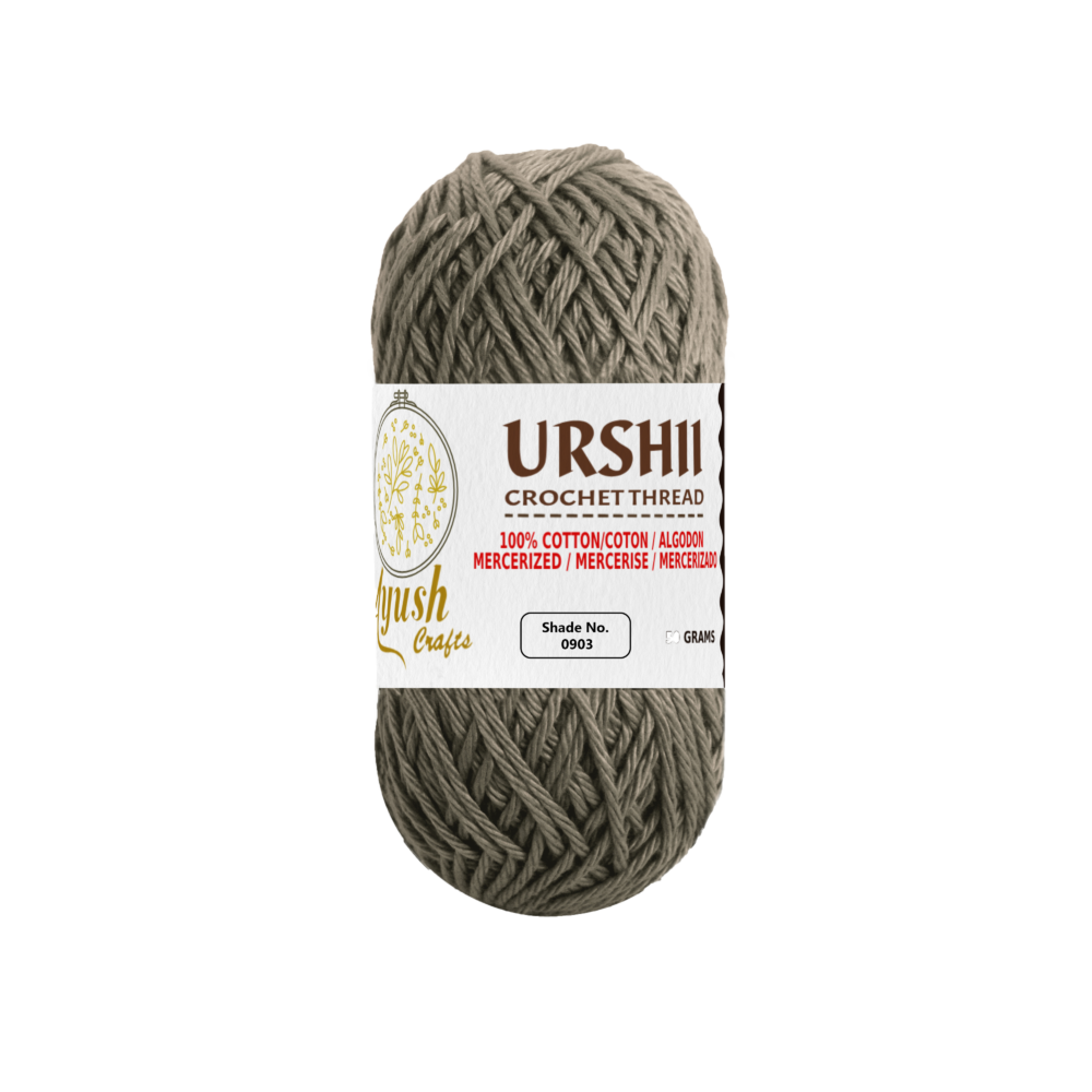 Ayush Crafts URSHII 100% Mercerized Cotton Thread – Soft & Durable 4-Ply Yarn for Hand Knitting, Crochet, Quilting & Embroidery | 50g Craft Ball (0903)