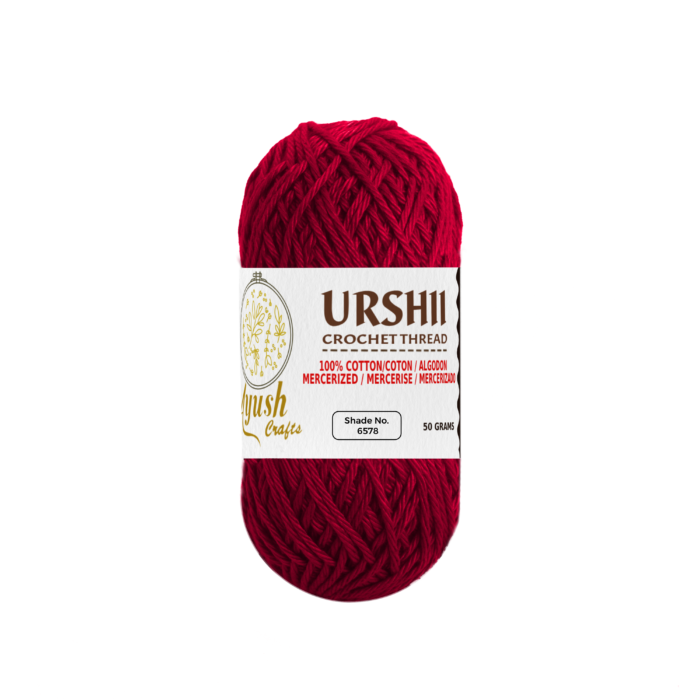 Urshii Mercerized Crochet Thread by Ayush Crafts – High-quality, vibrant, and durable yarn for crochet and knitting projects.