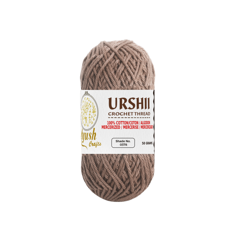 Ayush Crafts URSHII 100% Mercerized Cotton Thread – Soft & Durable 4-Ply Yarn for Hand Knitting, Crochet, Quilting & Embroidery | 50g Craft Ball (0378)
